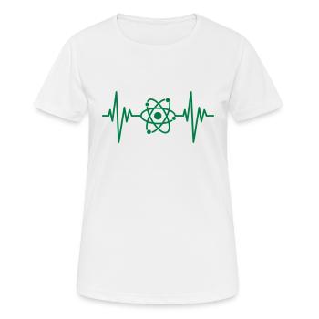 Science Pulse - Frauen T-Shirt atmungsaktiv - Weiß - Vorne - AI Model Female 172 dark (172cm)