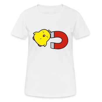 Aimant à poussins - T-shirt respirant Femme - blanc - Devant - AI Model Female 172 dark (172cm)
