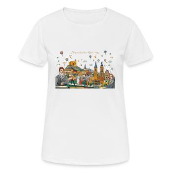 Hambacher Fest 1832 - Frauen T-Shirt atmungsaktiv - Weiß - Vorne - AI Model Female 172 dark (172cm)