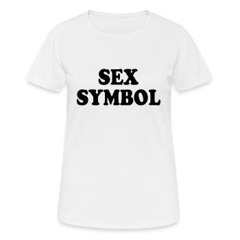 Sex symbol - Frauen T-Shirt atmungsaktiv - Weiß - Vorne - AI Model Female 172 dark (172cm)