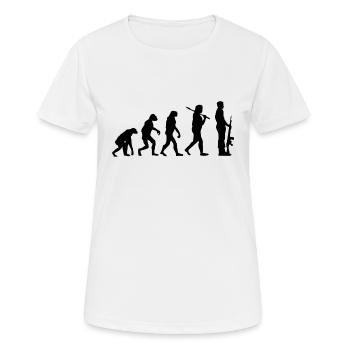 Militärisch - Frauen T-Shirt atmungsaktiv - Weiß - Vorne - AI Model Female 172 dark (172cm)