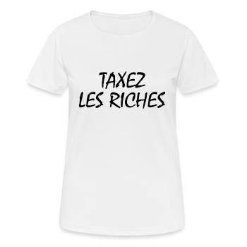 Besteuerung der Reichen - Frauen T-Shirt atmungsaktiv - Weiß - Vorne - AI Model Female 172 dark (172cm)