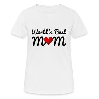 Die beste Mutter der Welt - Frauen T-Shirt atmungsaktiv - Weiß - Vorne - AI Model Female 172 dark (172cm)