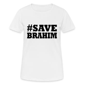 Save brahim - Frauen T-Shirt atmungsaktiv - Weiß - Vorne - AI Model Female 172 dark (172cm)