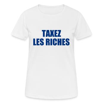 Besteuerung der Reichen - Frauen T-Shirt atmungsaktiv - Weiß - Vorne - AI Model Female 172 dark (172cm)