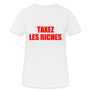 Besteuerung der Reichen - Frauen T-Shirt atmungsaktiv - Weiß - Vorne - AI Model Female 172 dark (172cm)