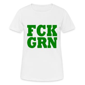 Fck grn - Frauen T-Shirt atmungsaktiv - Weiß - Vorne - AI Model Female 172 dark (172cm)