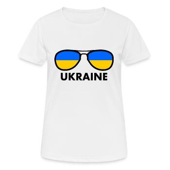 Ukraine - T-shirt respirant Femme - blanc - Devant - AI Model Female 172 dark (172cm)