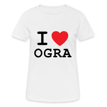 I Love OGRA - Ich liebe Ober-Grafendorf - Frauen T-Shirt atmungsaktiv - Weiß - Vorne - AI Model Female 172 dark (172cm)