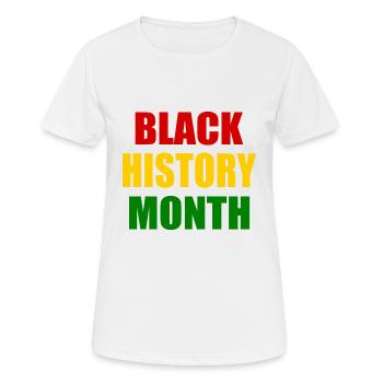 Black history month - Frauen T-Shirt atmungsaktiv - Weiß - Vorne - AI Model Female 172 dark (172cm)