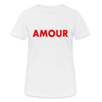 Amour - Women's Breathable T-Shirt - white - Front - AI Model Female 172 dark (172cm)