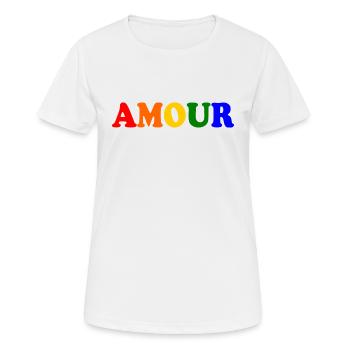 Amour - Women's Breathable T-Shirt - white - Front - AI Model Female 172 dark (172cm)