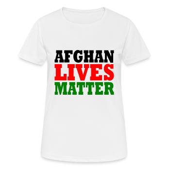 Afghan lives matter - T-shirt respirant Femme - blanc - Devant - AI Model Female 172 dark (172cm)