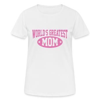 La plus grande maman du monde - T-shirt respirant Femme - blanc - Devant - AI Model Female 172 dark (172cm)