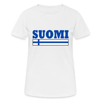 Finnland - Frauen T-Shirt atmungsaktiv - Weiß - Vorne - AI Model Female 172 dark (172cm)