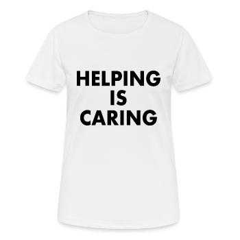 Helping is caring - Women's Breathable T-Shirt - white - Front - AI Model Female 172 dark (172cm)