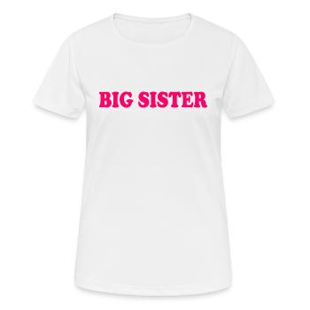 Big sister - T-shirt respirant Femme - blanc - Devant - AI Model Female 172 dark (172cm)