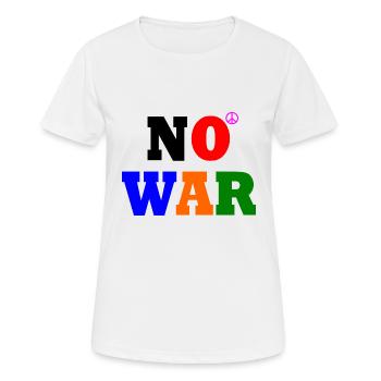 No war - Women's Breathable T-Shirt - white - Front - AI Model Female 172 dark (172cm)