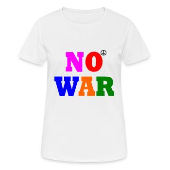 No war - T-shirt respirant Femme - blanc - Devant - AI Model Female 172 dark (172cm)
