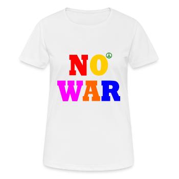 No war - Frauen T-Shirt atmungsaktiv - Weiß - Vorne - AI Model Female 172 dark (172cm)