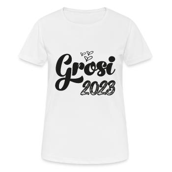Grosi 2023 Hallo Oma Schweiz Schweizer Oma - Frauen T-Shirt atmungsaktiv - Weiß - Vorne - AI Model Female 172 dark (172cm)
