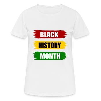 Black history month - Frauen T-Shirt atmungsaktiv - Weiß - Vorne - AI Model Female 172 dark (172cm)