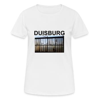 Duisburg - Frauen T-Shirt atmungsaktiv - Weiß - Vorne - AI Model Female 172 dark (172cm)