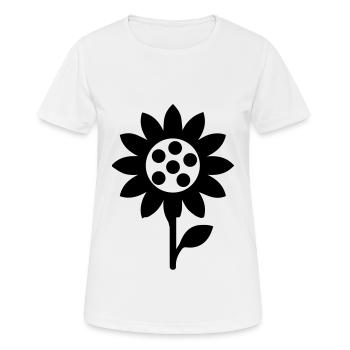 Icône d’icône de tournesol - T-shirt respirant Femme - blanc - Devant - AI Model Female 172 dark (172cm)