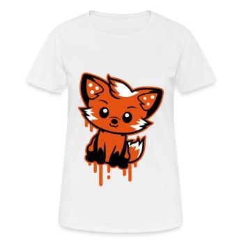 Fuchs Comic - Frauen T-Shirt atmungsaktiv - Weiß - Vorne - AI Model Female 172 dark (172cm)