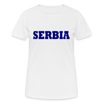 Serbien - Frauen T-Shirt atmungsaktiv - Weiß - Vorne - AI Model Female 172 dark (172cm)
