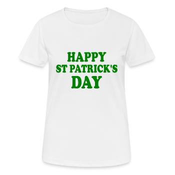 happy st patrick's day - Women's Breathable T-Shirt - white - Front - AI Model Female 172 dark (172cm)