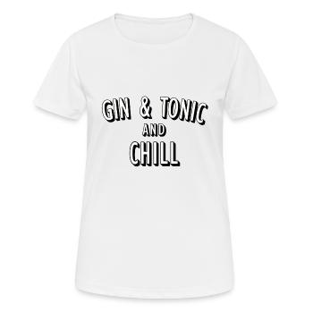 et chill - T-shirt respirant Femme - blanc - Devant - AI Model Female 172 dark (172cm)