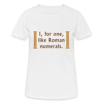 Roman Numerals - Women's Breathable T-Shirt - white - Front - AI Model Female 172 dark (172cm)