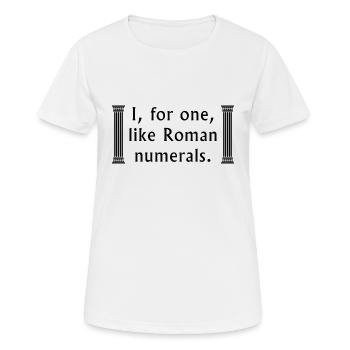 Roman Numerals - Women's Breathable T-Shirt - white - Front - AI Model Female 172 dark (172cm)