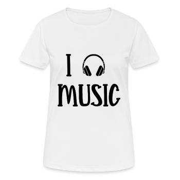 I love music - Women's Breathable T-Shirt - white - Front - AI Model Female 172 dark (172cm)