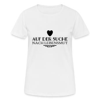 auf der Suche nach Lebensmut - Frauen T-Shirt atmungsaktiv - Weiß - Vorne - AI Model Female 172 dark (172cm)