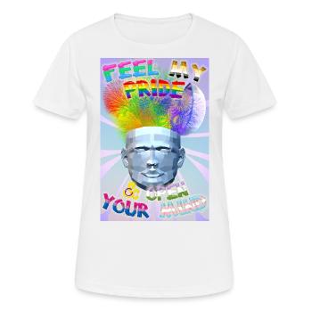 Feel my pride & open your mind - Women's Breathable T-Shirt - white - Front - AI Model Female 172 dark (172cm)