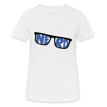 nerd coder server download cyberspace programmer - Women's Breathable T-Shirt - white - Front - AI Model Female 172 dark (172cm)