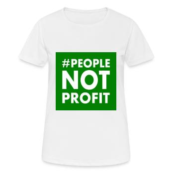People not profit - T-shirt respirant Femme - blanc - Devant - AI Model Female 172 dark (172cm)