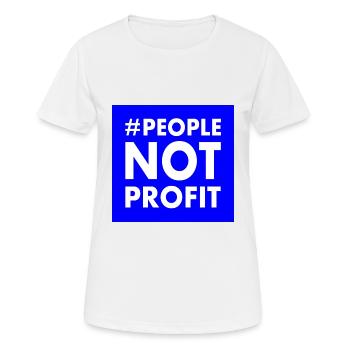 People not profit - T-shirt respirant Femme - blanc - Devant - AI Model Female 172 dark (172cm)