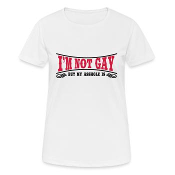 I'm not Gay... - Women's Breathable T-Shirt - white - Front - AI Model Female 172 dark (172cm)