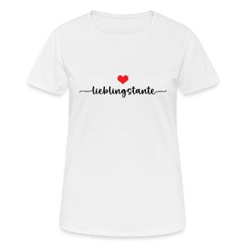 Lieblingstante Lieblings Tanten Beste Tante Patin - Frauen T-Shirt atmungsaktiv - Weiß - Vorne - AI Model Female 172 dark (172cm)