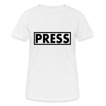 Press - T-shirt respirant Femme - blanc - Devant - AI Model Female 172 dark (172cm)