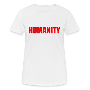 Humanity - Women's Breathable T-Shirt - white - Front - AI Model Female 172 dark (172cm)
