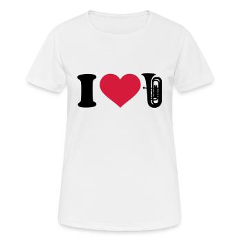 Tuba - Frauen T-Shirt atmungsaktiv - Weiß - Vorne - AI Model Female 172 dark (172cm)
