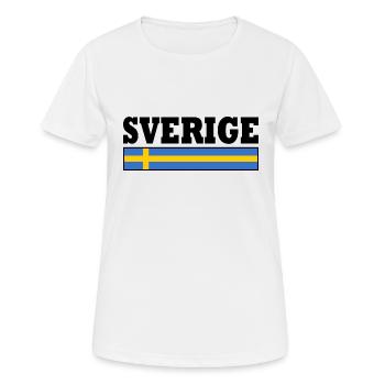 Schweden - Frauen T-Shirt atmungsaktiv - Weiß - Vorne - AI Model Female 172 dark (172cm)