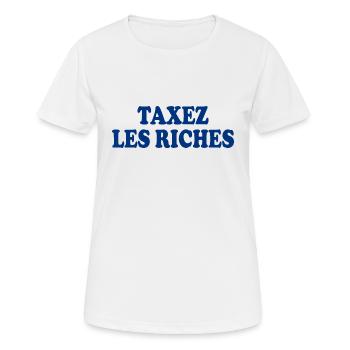 Besteuerung der Reichen - Frauen T-Shirt atmungsaktiv - Weiß - Vorne - AI Model Female 172 dark (172cm)