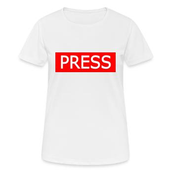 Press - T-shirt respirant Femme - blanc - Devant - AI Model Female 172 dark (172cm)
