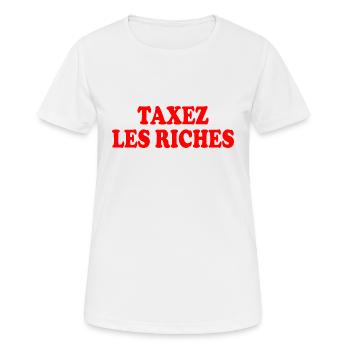 Besteuerung der Reichen - Frauen T-Shirt atmungsaktiv - Weiß - Vorne - AI Model Female 172 dark (172cm)
