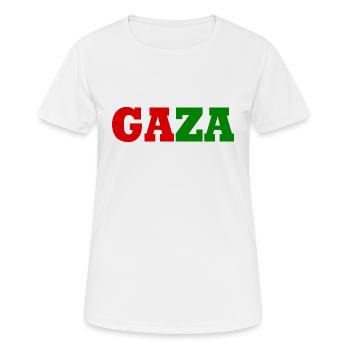 Free Gaza - T-shirt respirant Femme - blanc - Devant - AI Model Female 172 dark (172cm)